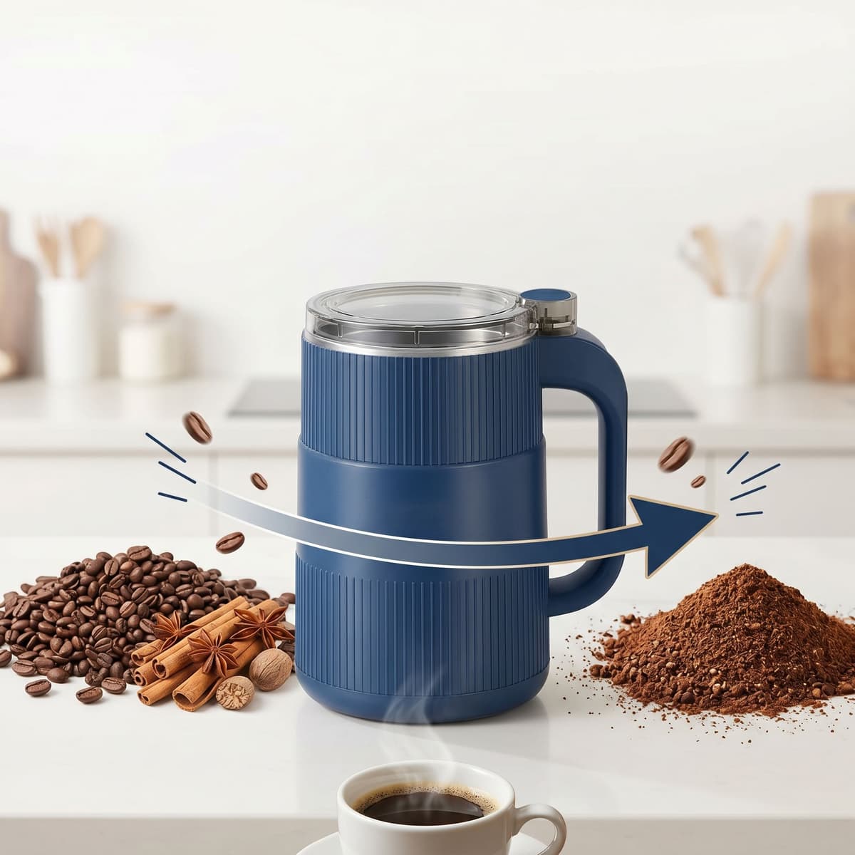 Broyeur Électrique Polyvalent "Saveurs Intenses" - Café, Épices & Céréales