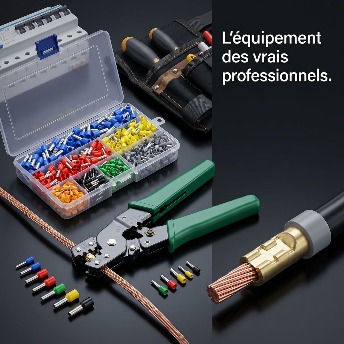 Kit Professionnel de Sertissage avec 450 Embouts de Câblage et Pince